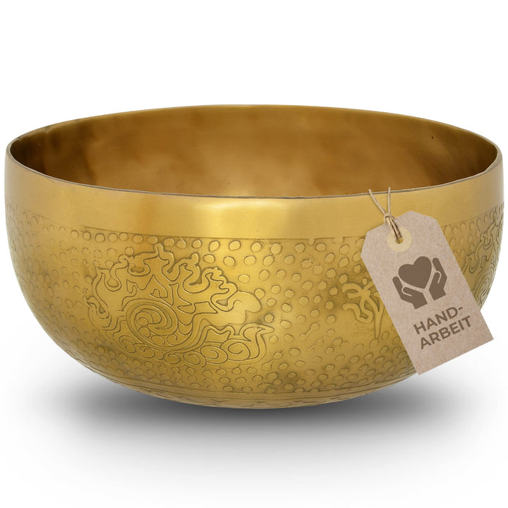 Tibetische Klangschale Blume des Lebens für Yoga, Meditation und Entspannung, Ø 20 cm, 1.100 Gramm,
