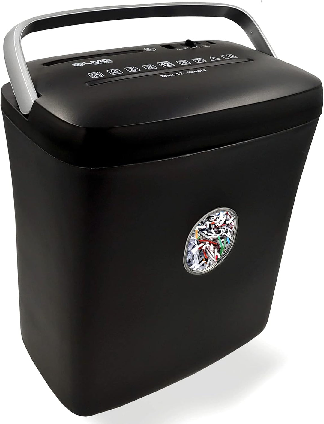 Aktenvernichter Kreuzschnitt - 12 Blatt mit riesen 21L Behälter - Sehr schneller Premium Hochsicherh