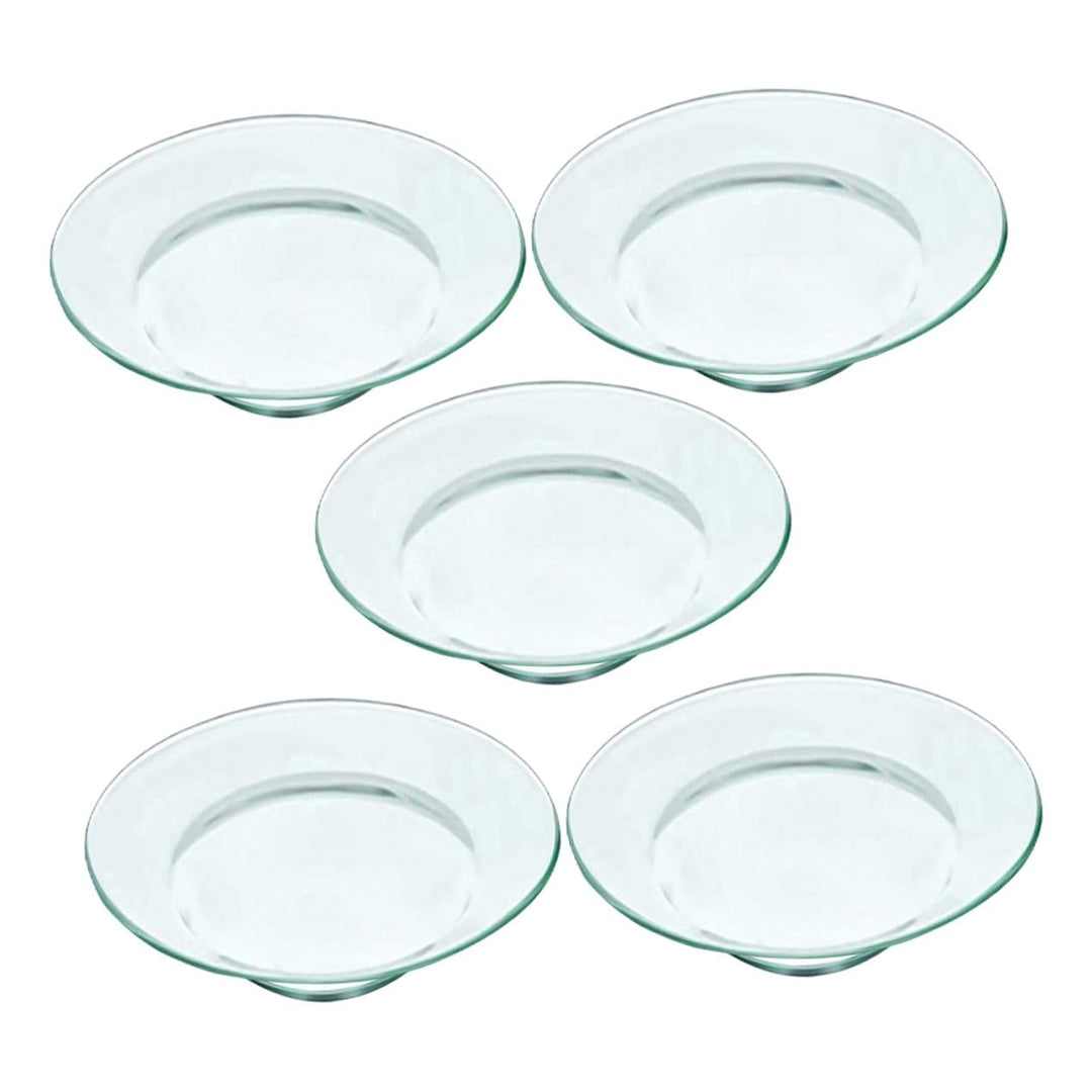 INOOMP 5 Stück Ersatzschale Wax Warmer Glas mit Rutschfester Basis für Duftlampen Wachsschmelzhalter