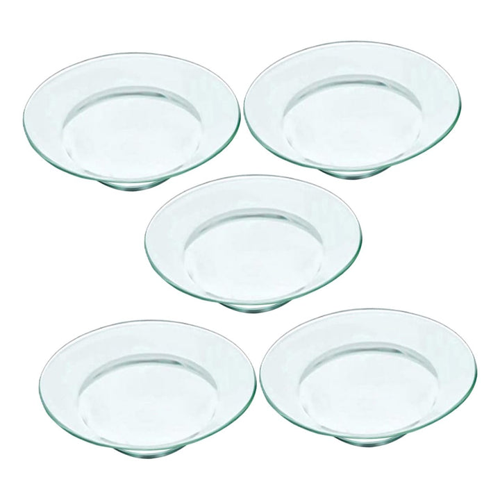 INOOMP 5 Stück Ersatzschale Wax Warmer Glas mit Rutschfester Basis für Duftlampen Wachsschmelzhalter