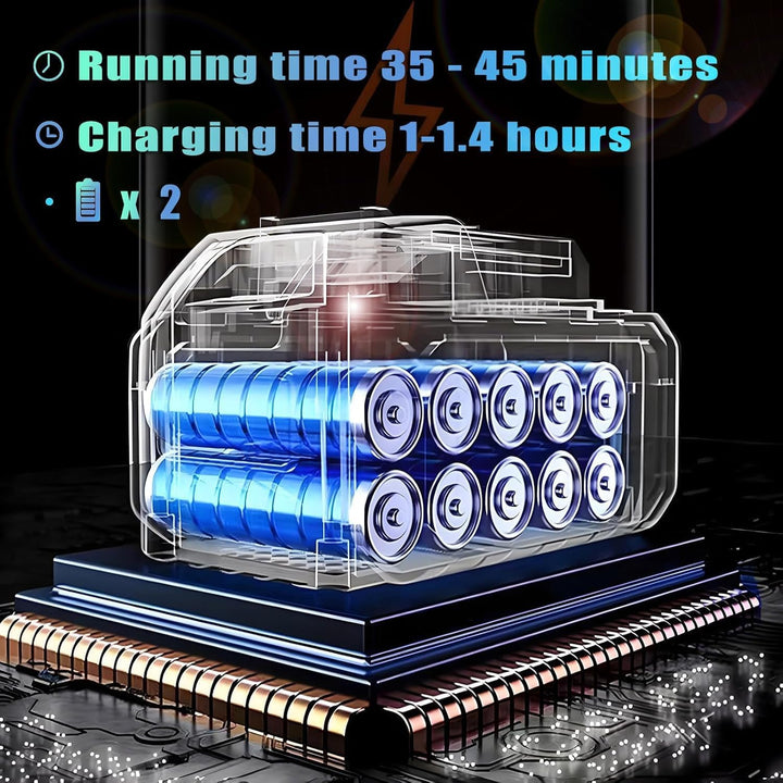 Rasentrimmer mit Akku, 3 in 1 Elektrischer Motorsense mit 2 X 21V 2000 mAh, Freischneider mit 3 Vers