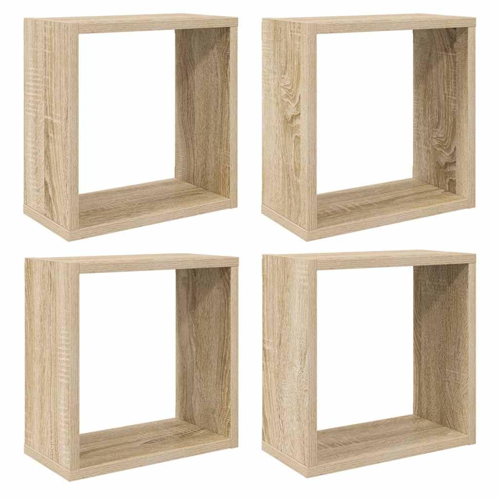 vidaXL 4X Würfelregal Wandregal Hängeregal Cube Lounge CD Regal Dekoregal Bücherregal Schweberegal W