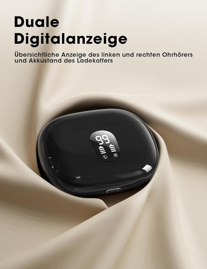 ZZU Bluetooth Kopfhörer, Kopfhörer Kabellos Bluetooth 5.4,2026 in Ear Kopfhörer mit 4 ENC Noise Canc