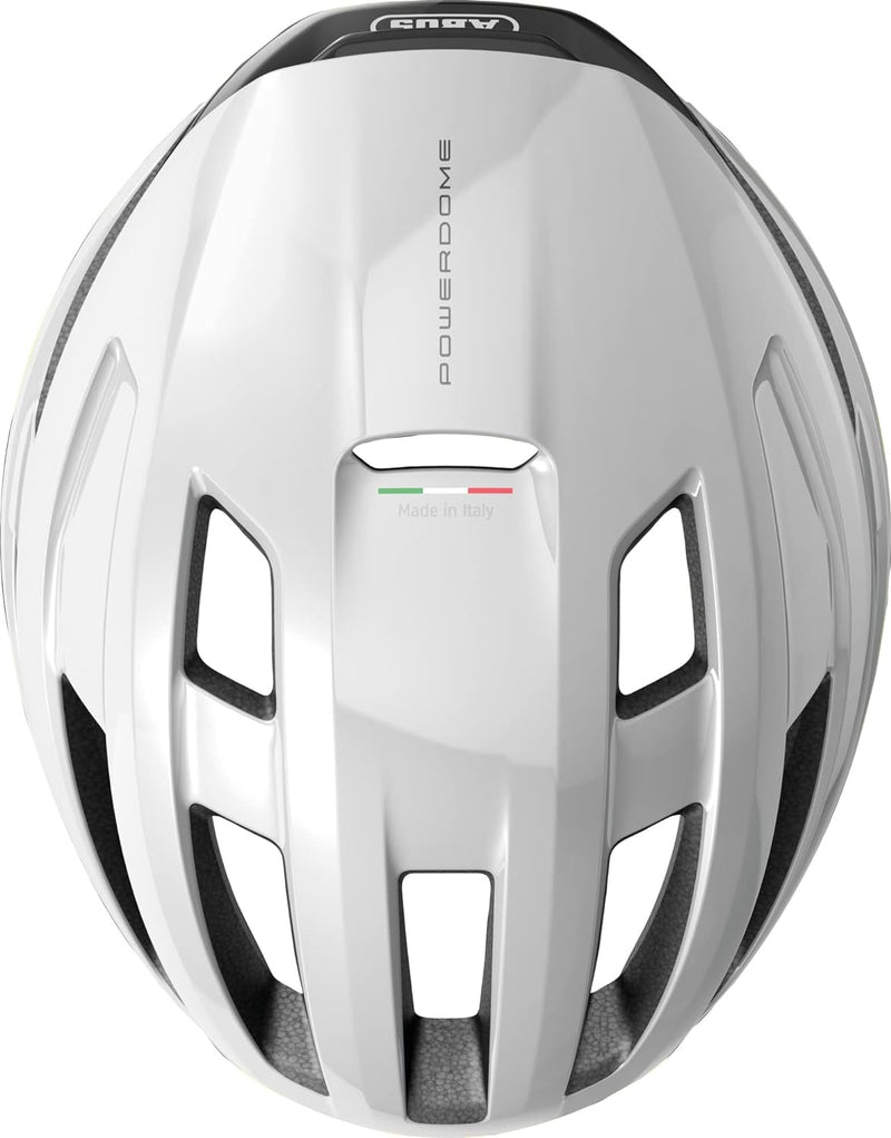 ABUS Rennradhelm PowerDome - leichter Fahrradhelm mit cleverem Belüftungssystem und aerodynamischem