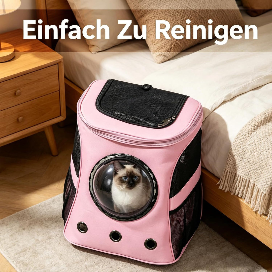 Katzenrucksack Grosse Katzen, Hunderucksack mit Seitentaschen und Verstellbaren Gurten, Katzen Rucks