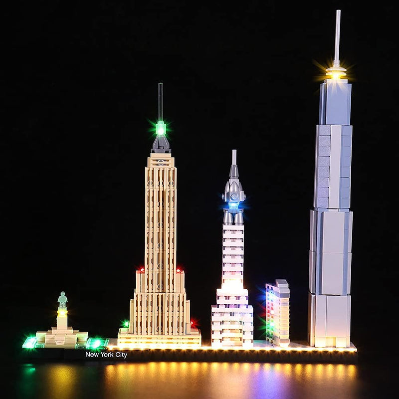 BrickBling LED-Beleuchtung für Lego 21028 Architecture New York City Sammelbausatz (kein Lego-Modell