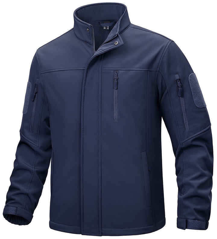 TACVASEN Herren Softshell Jacke Winddichte Warme Fleece Outdoorjacke Übergangsjacke mit Reissverschl