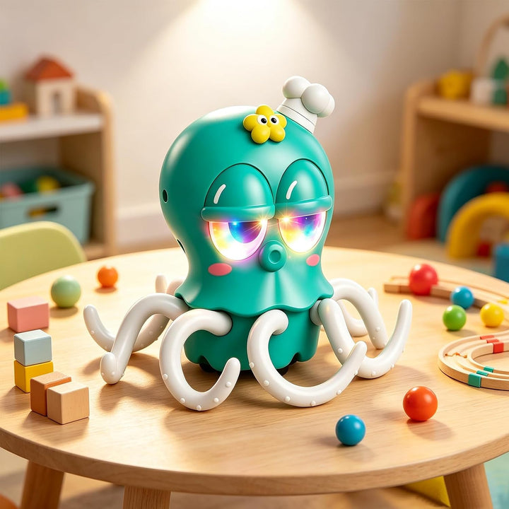 Tanzender Oktopus mit Musik und LED-Licht, Babyspielzeug