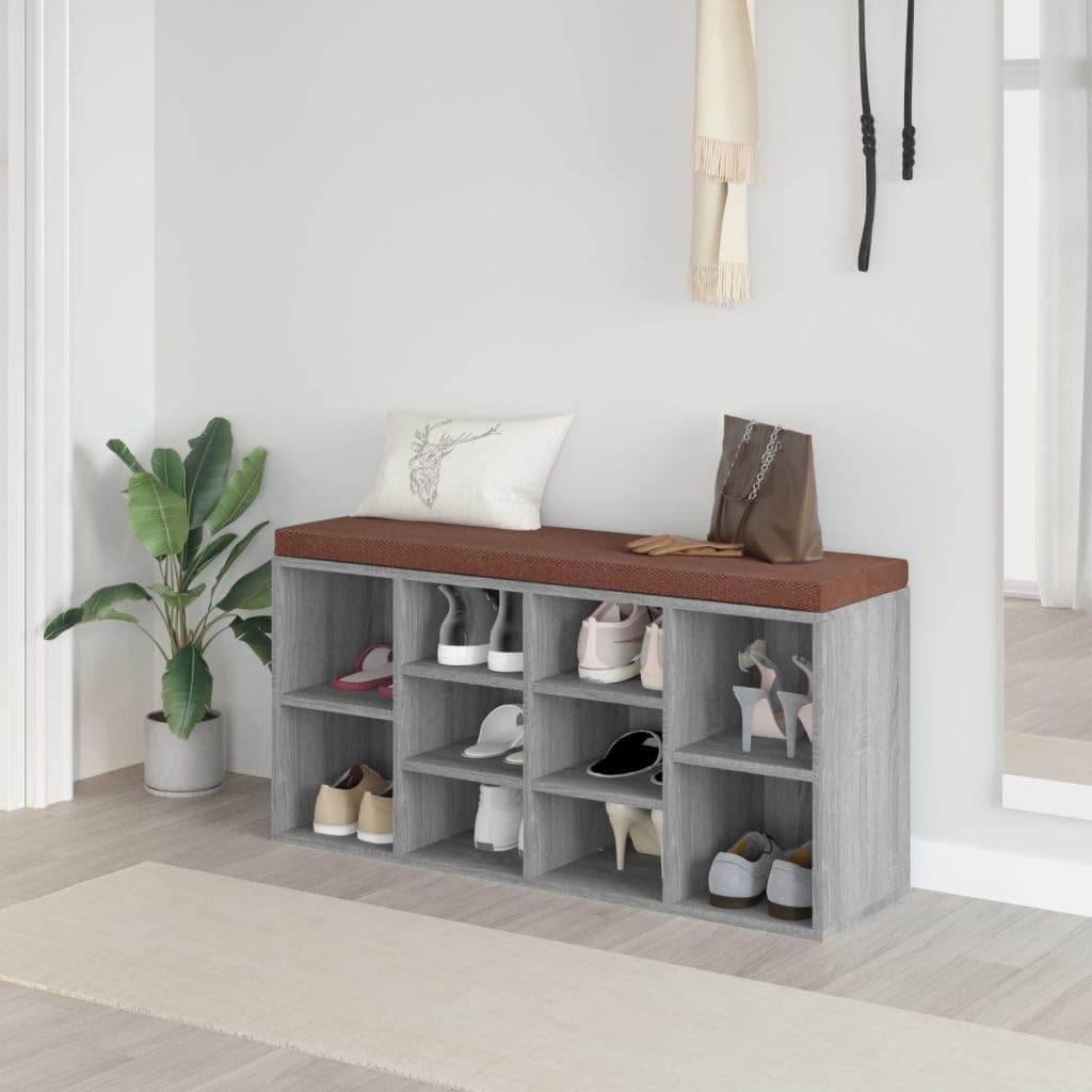 vidaXL Schuhbank Schuhschrank Schuhregal Sitztruhe Schuhablage Schuhständer Sitzbank Bank Flurbank S