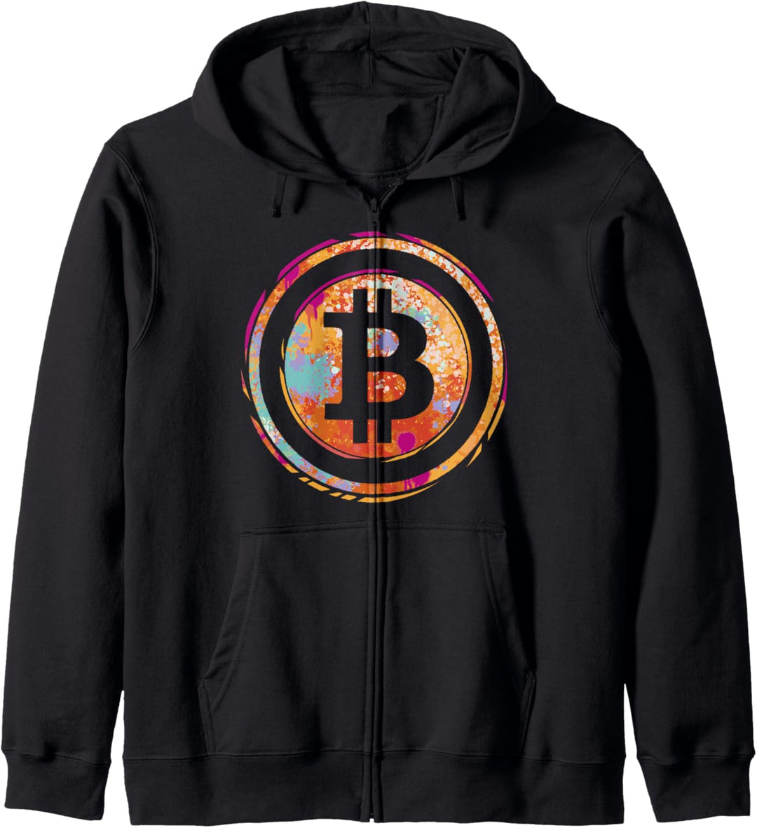 Bitcoin BTC Symbol | Crypto Blockchain und Bitcoin Kapuzenjacke