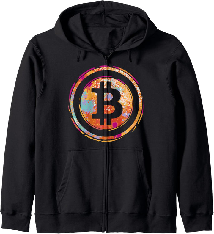 Bitcoin BTC Symbol | Crypto Blockchain und Bitcoin Kapuzenjacke