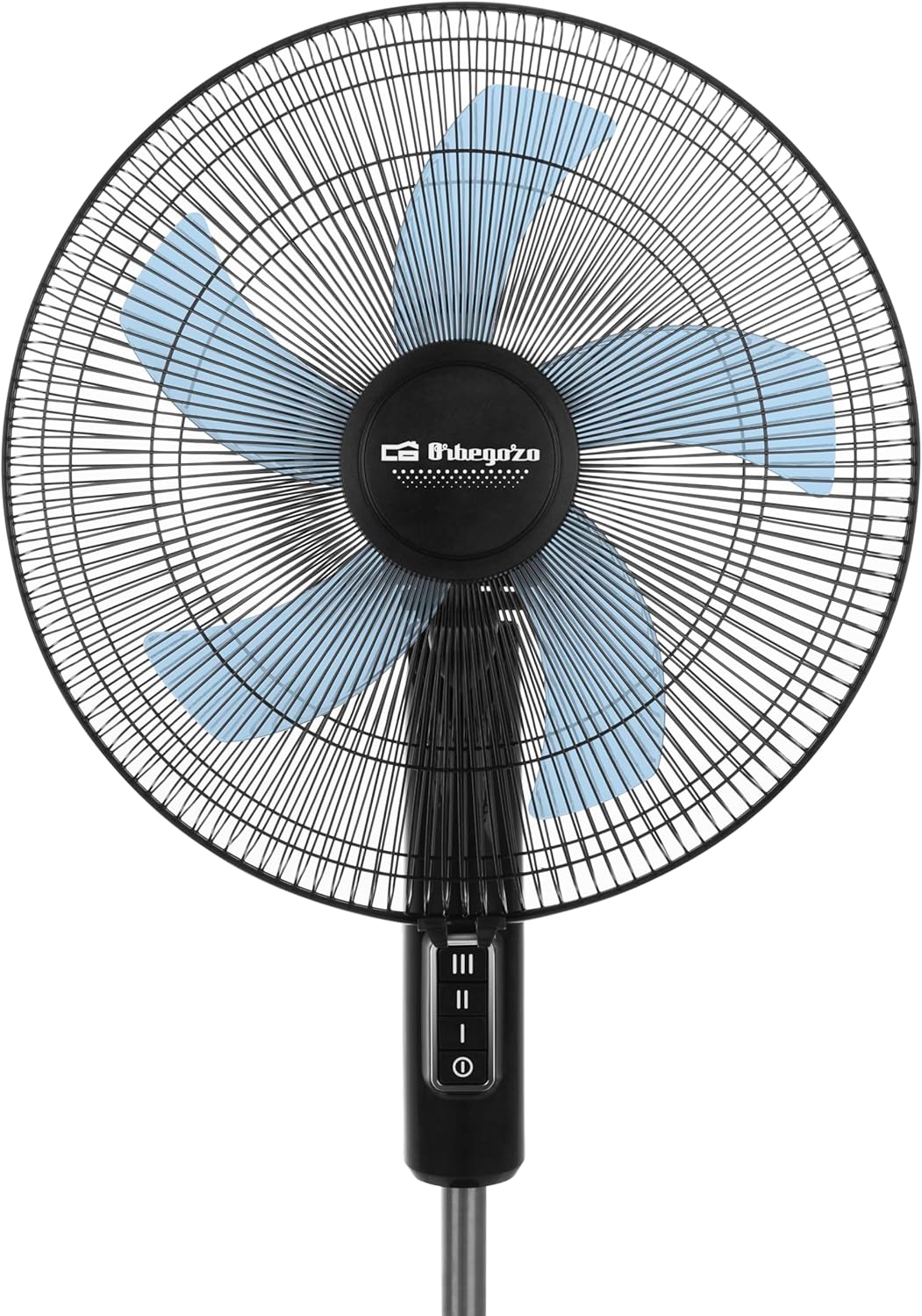 Orbegozo SF 1140 Standventilator, 3 Geschwindigkeiten, leise, schwenkbarer Schwenkkopf, höhenverstel