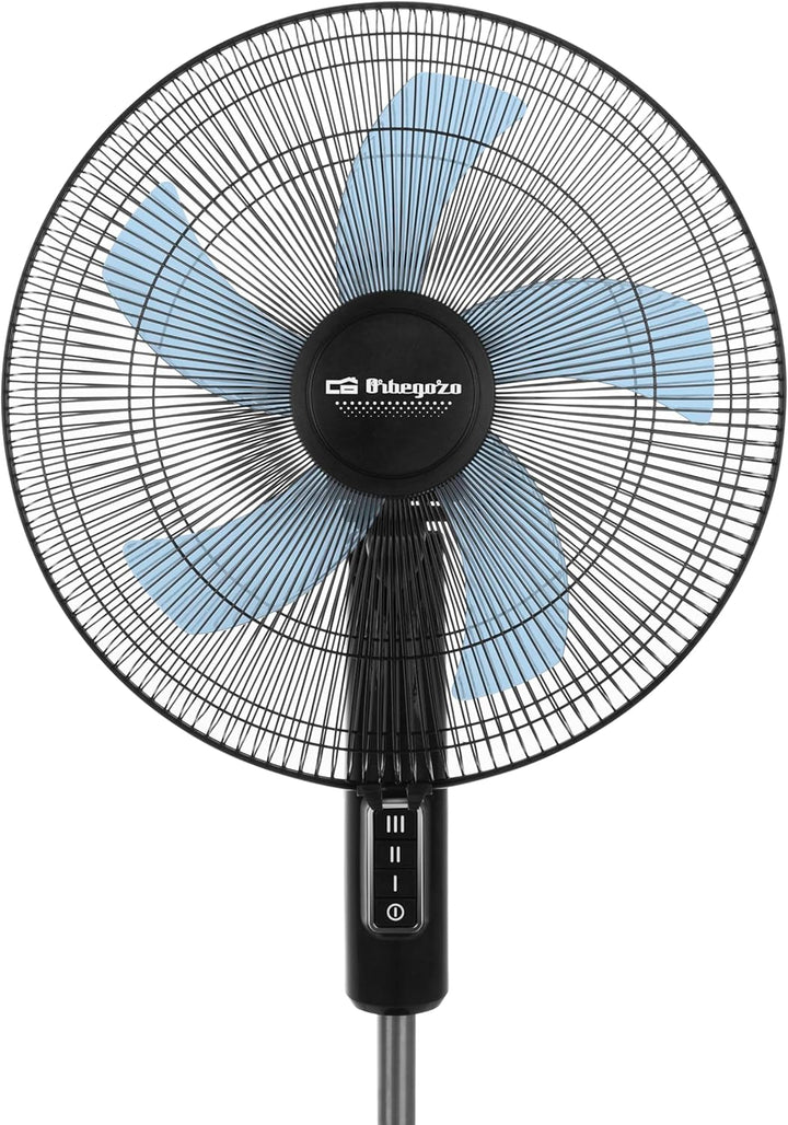 Orbegozo SF 1140 Standventilator, 3 Geschwindigkeiten, leise, schwenkbarer Schwenkkopf, höhenverstel