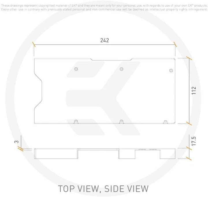 EKWB EK-Quantum Vector 2 RE RTX 3080/90 GPU Rückplatte, Nickel