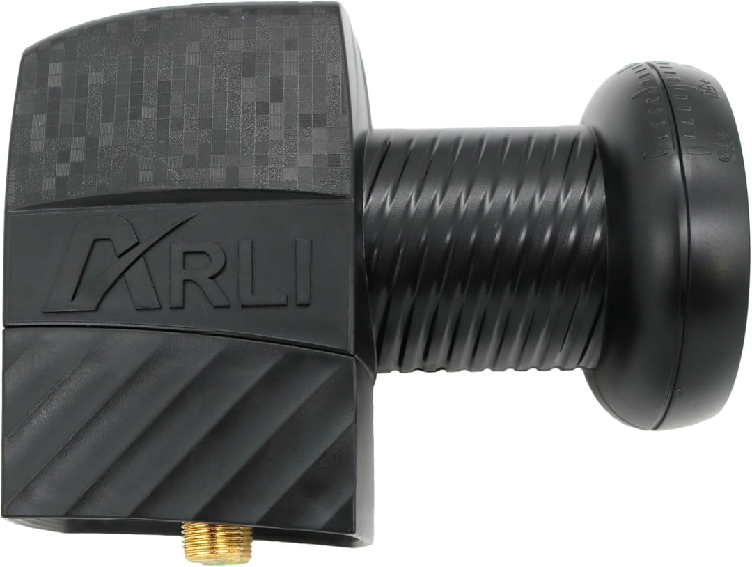 60cm HD Sat Anlage Twin LNB + 2 F-Stecker Digital 2 Teilnehmer Antenne grau UHD 4K + 2x F-Stecker, +