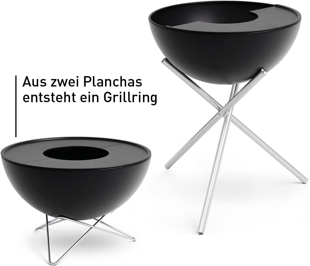 höfats - BOWL 70 Plancha - emaillierte Grillplatte aus Gusseisen - Für Grillgut jeder Grösse geeigne