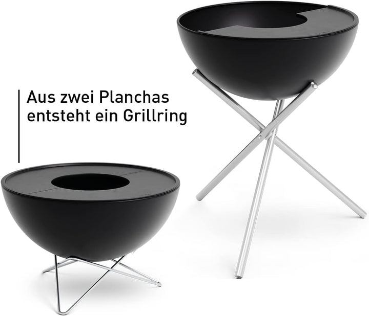 höfats - BOWL 70 Plancha - emaillierte Grillplatte aus Gusseisen - Für Grillgut jeder Grösse geeigne