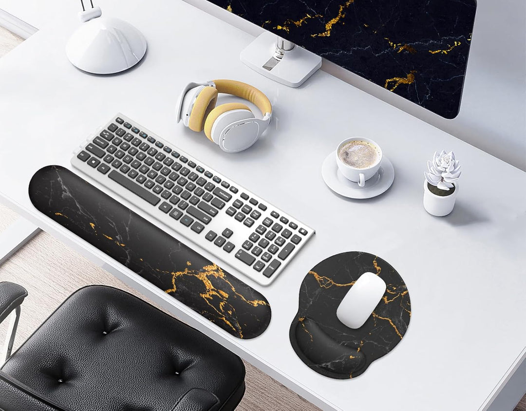 Mauspad mit Gelkissen,Mousepad mit Handauflage Ergonomisches, Bequemes Computer-Handballenauflage Ma