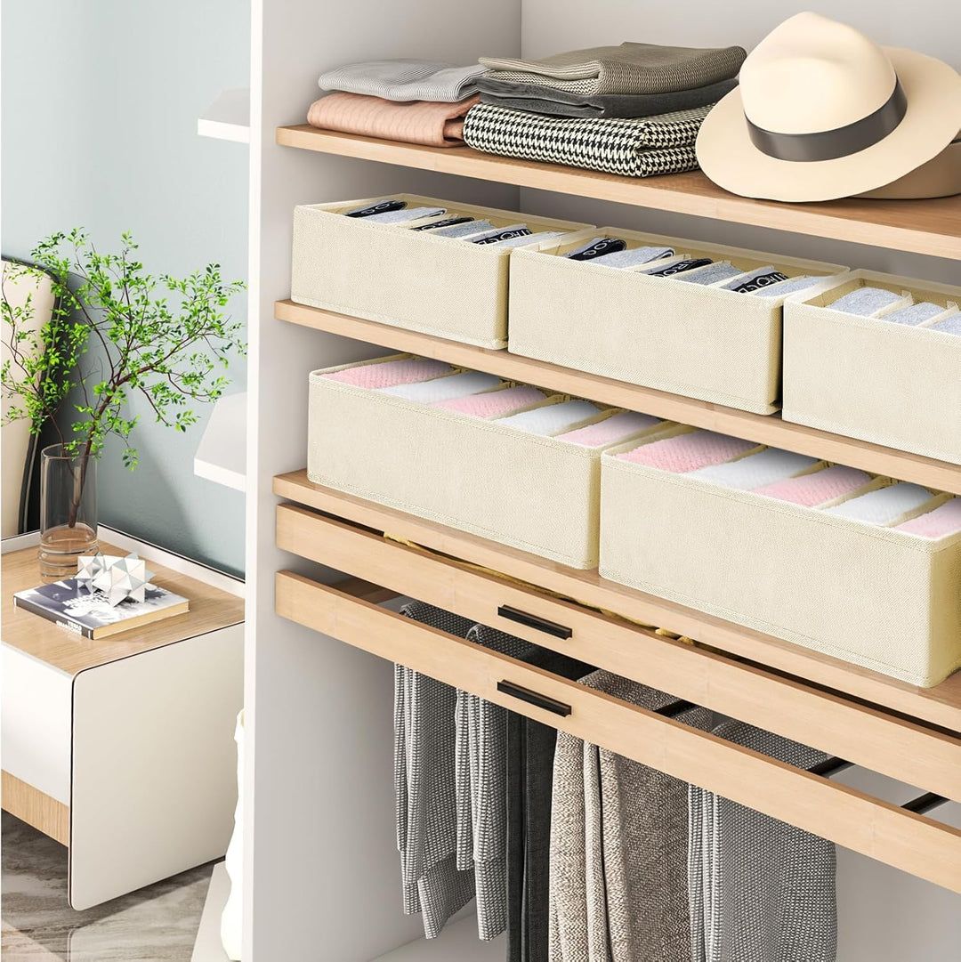 Schubladen Organizer Kleiderschrank Organizer - 8 Stück Faltbare Aufbewahrungsbox Stoff Schubladen O