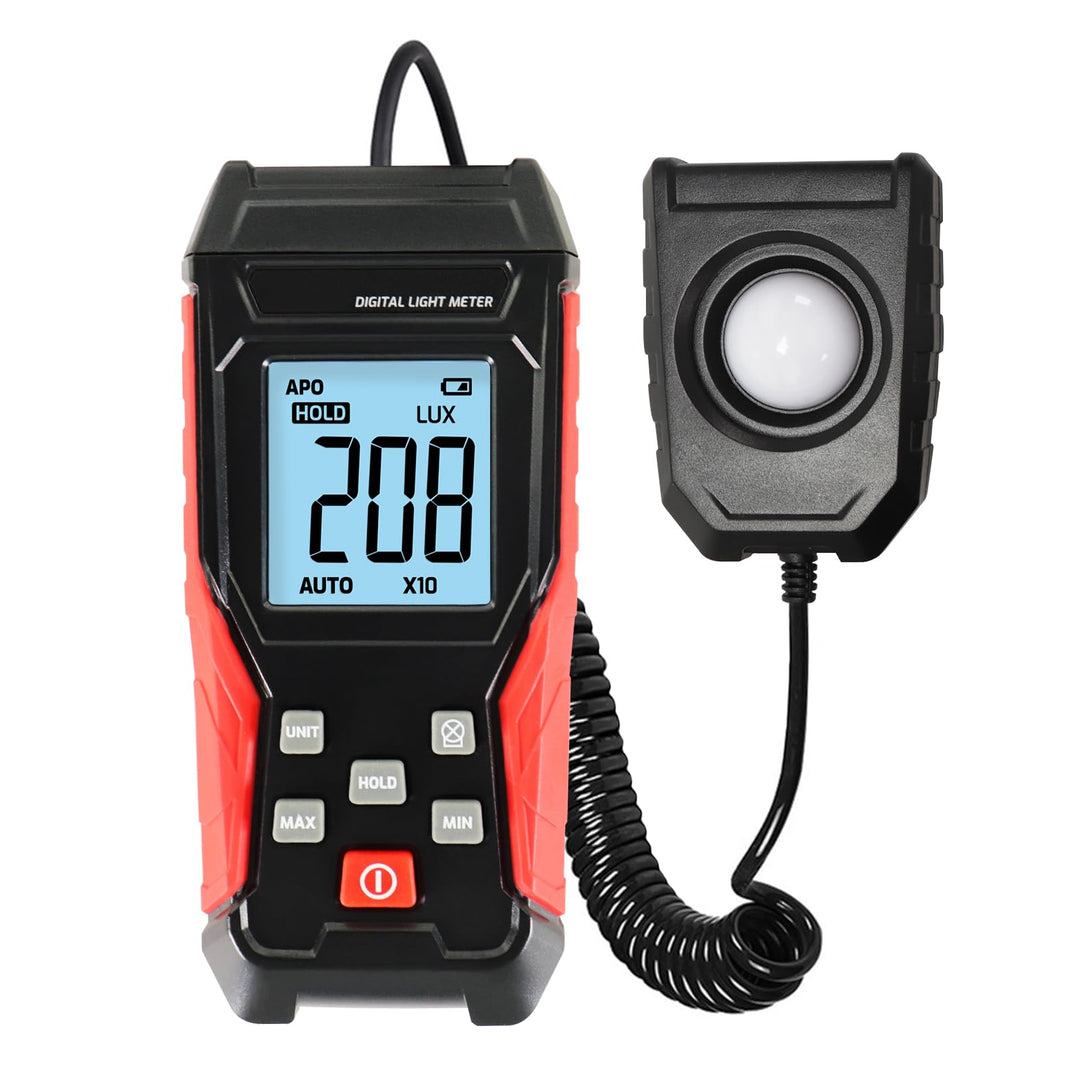 Photometer Digitales Luxmeter-Beleuchtungsstärke-Photometer mit um 360 Grad drehbarem Sensor, Messbe