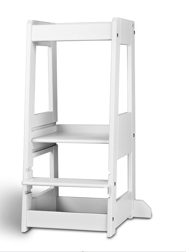 tiSsi ® Lernturm Montessori Entdeckertum mitwachsend Buche, Weiss