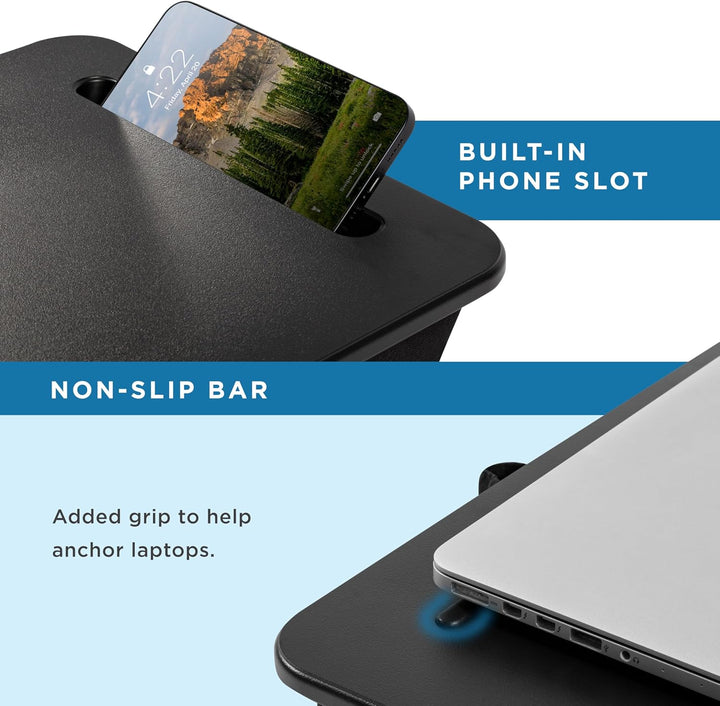 Lapgear Laptoptisch Sidekick mit Geräteleiste und Handyhalterung, passend für Laptops bis 15,6 Zoll,