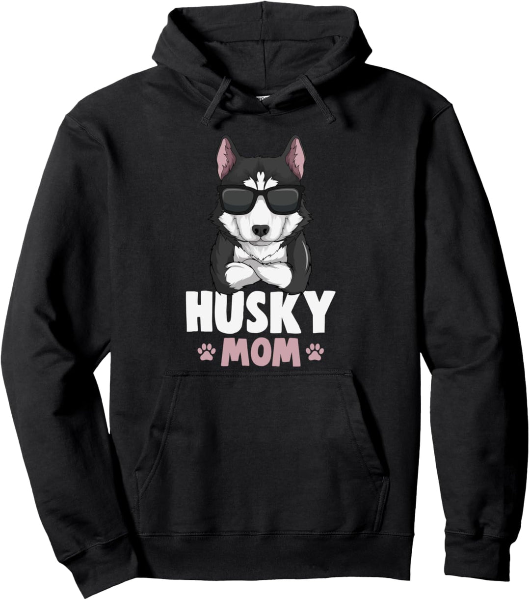 Husky Mom Hunde Mama Damen Frauchen Pullover Hoodie