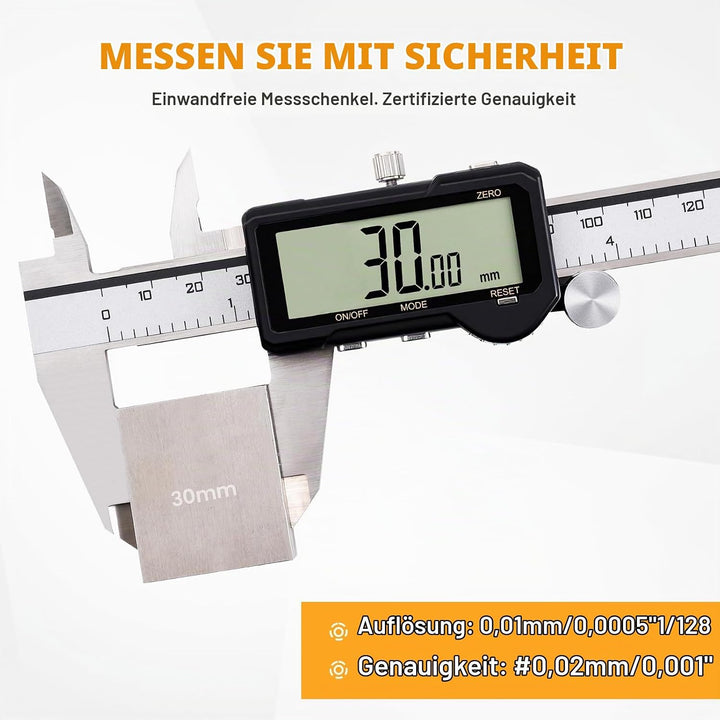 HARDELL Digital Caliper, Rechargeable Digital Caliper 6 inch with Reset Setting, Caliper Measuring T