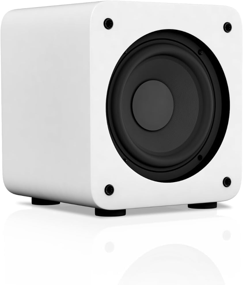 Audioengine S6 Aktiv Subwoofer 15 cm kompakte Grösse, kraftvoller Bass in einem kleinen Paket - 210