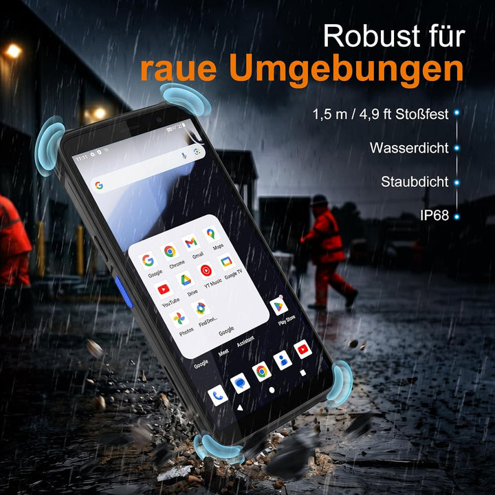 FARSET F35 Android-Barcode-Scanner mit lizenziertem Zebra-Engine, tragbarer PDA-Mobile-Computer, 6GB