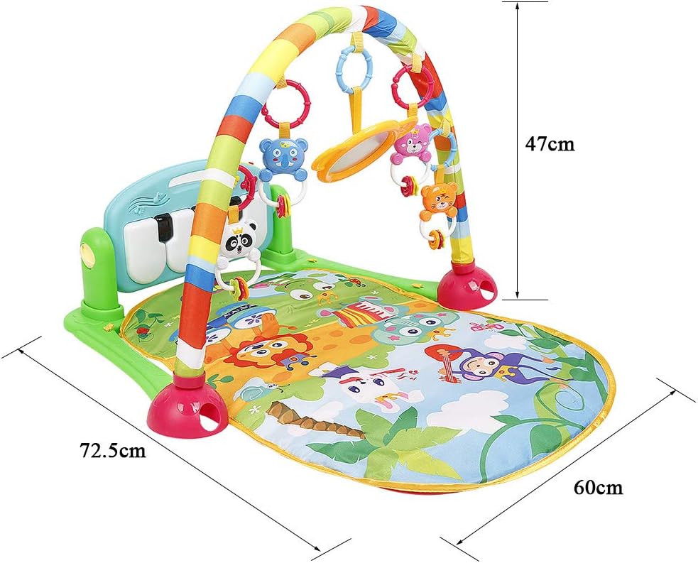 Baby Spielmatte mit Spielbogen – 4-in-1 Krabbeldecke, Activity-Decke für 0-3 Jahre, inkl. 4 abnehmba