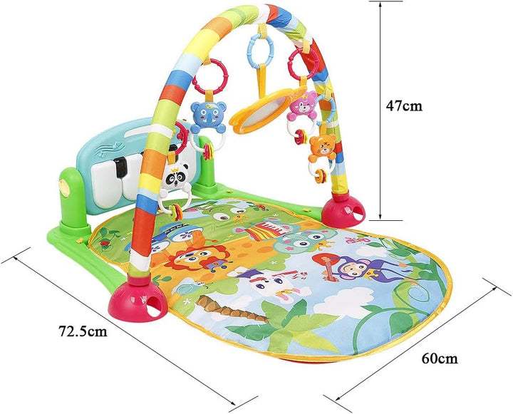 Baby Spielmatte mit Spielbogen – 4-in-1 Krabbeldecke, Activity-Decke für 0-3 Jahre, inkl. 4 abnehmba