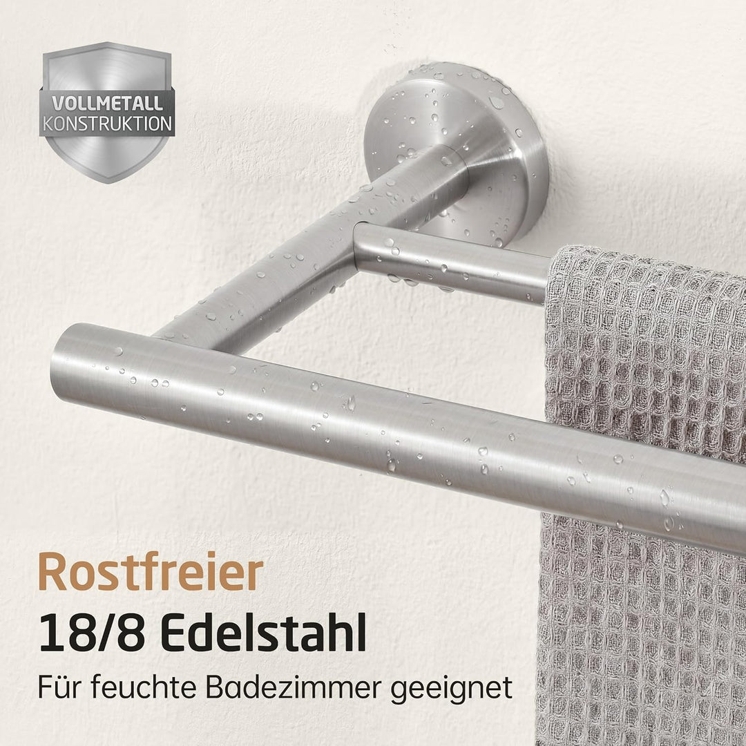 KES Handtuchhalter Doppel Badetuchhalter Edelstahl SUS304 Handtuchstange 75CM Badezimmer Handtuch Ha