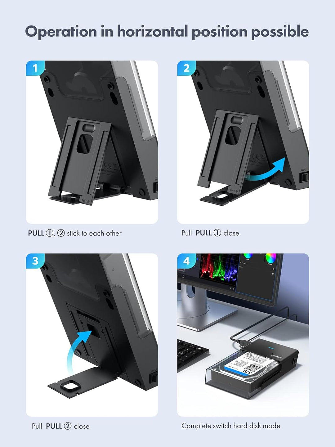 GRAUGEAR | Festplatten-Docking-Station für 3,5 Zoll, 2,5 Zoll SATA HDD/SSD | Festplattengehäuse | US