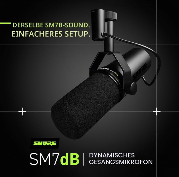 Shure SM7dB Dynamisches Sprach-und Gesangsmikrofon mit integriertem Vorverstärker &amp; TC Helicon GoXLR