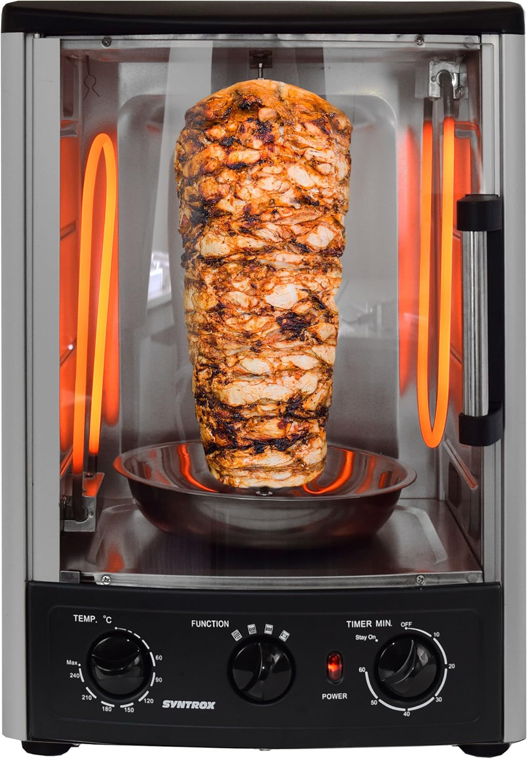 Syntrox Germany 52 Liter Dönergrill Gänsebräter Entenbräter Putenbräter Hähnchengrill Backofen Rotis