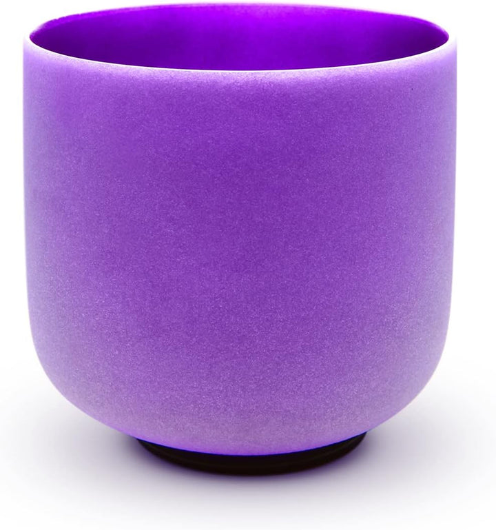 KVKA 20cm Klangschalen, 432Hz B note 8 inch Violett Chakra Klangschale für Yoga Meditation Sound Hea
