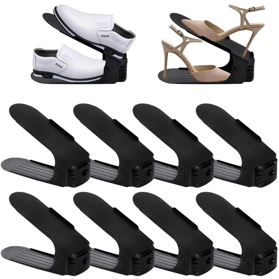 30 Stück Einstellbare Schuhschlitze aus PP Anti-rutsch Schuhregale Höhenverstellbare Schuhstapler Pl