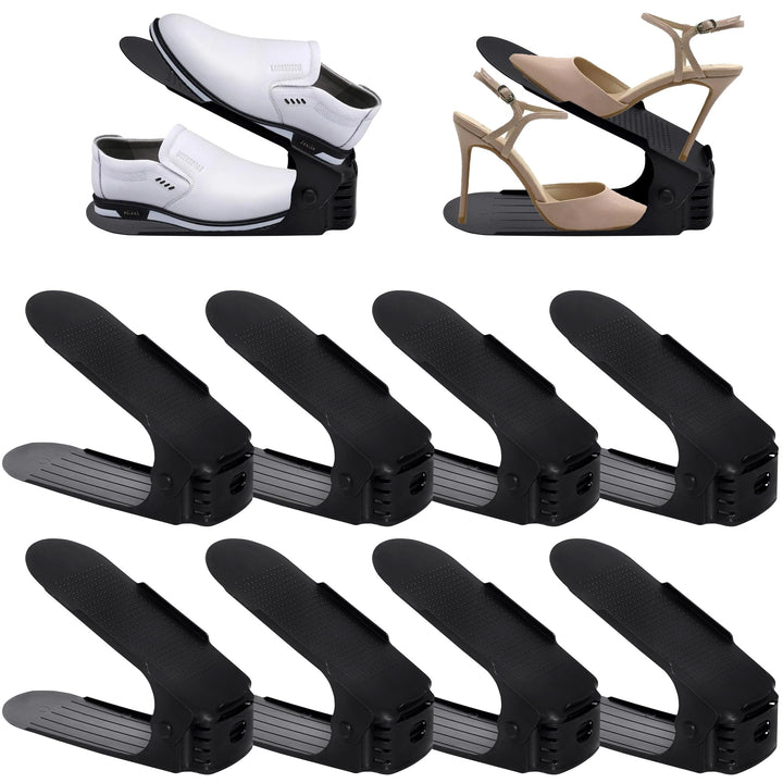 30 Stück Einstellbare Schuhschlitze aus PP Anti-rutsch Schuhregale Höhenverstellbare Schuhstapler Pl