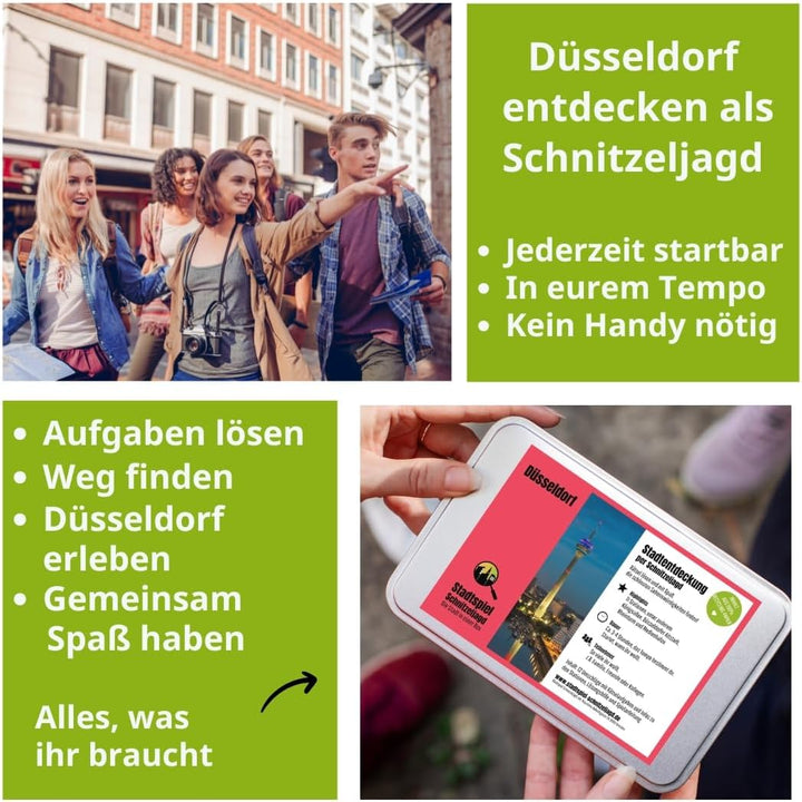 Schnitzeljagd Düsseldorf – Stadtspiel für Erwachsene und Familien | Stadtrallye durch die Düsseldorf