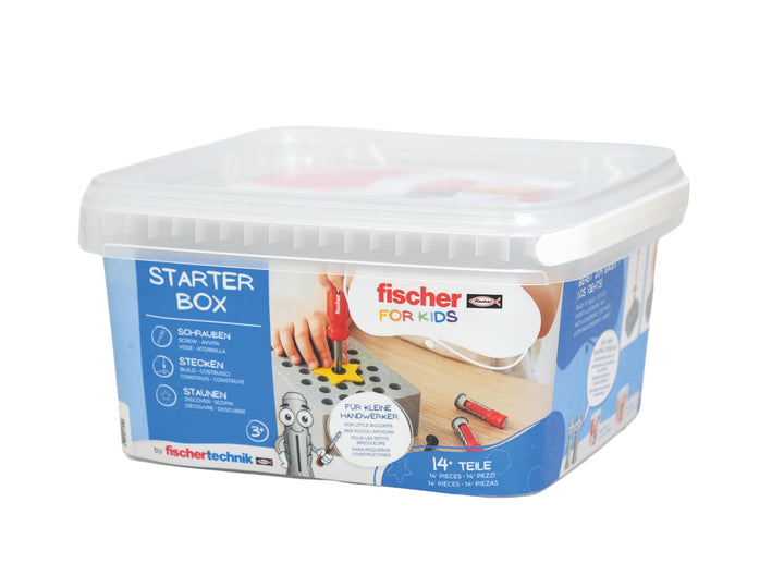 fischertechnik Fischer for Kids Starter-Box 579434 – Spielwerkzeug mit Duo Kid Dübeln, Schraubendreh