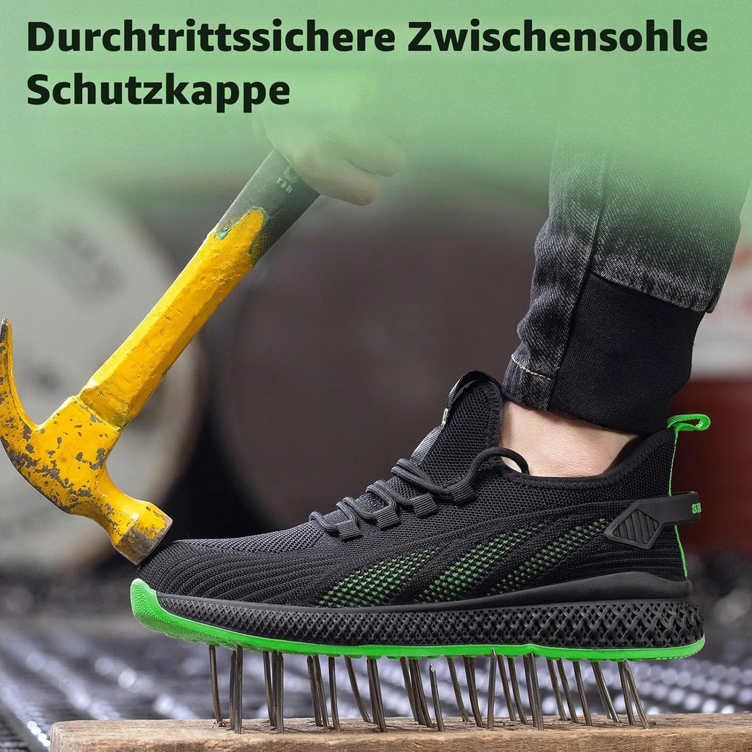 SPIEZ Unisex Sicherheitsschuhe mit Stahlkappe s1, Pannensichere leicht Arbeitsschuhe für Damen und H