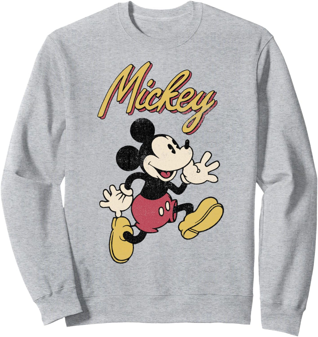 Disney Mickey And Friends Mickey Retro Run Portrait Sweatshirt