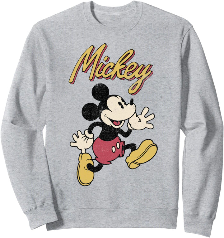 Disney Mickey And Friends Mickey Retro Run Portrait Sweatshirt