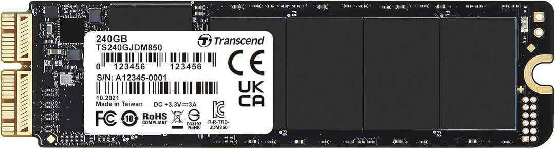 Transcend 240 GB JetDrive JDM 850 NVMe™ PCIe™ Gen3 x4 SSD TS240GJDM850 240GB Ohne Thunderbolt-Gehäus