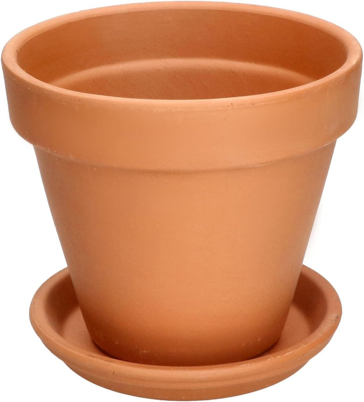 KOTARBAU® 4er Set Blumentopf Übertopf aus Terrakotta ⌀ 11 cm für Innenräume und Gärten Terrakotta 11