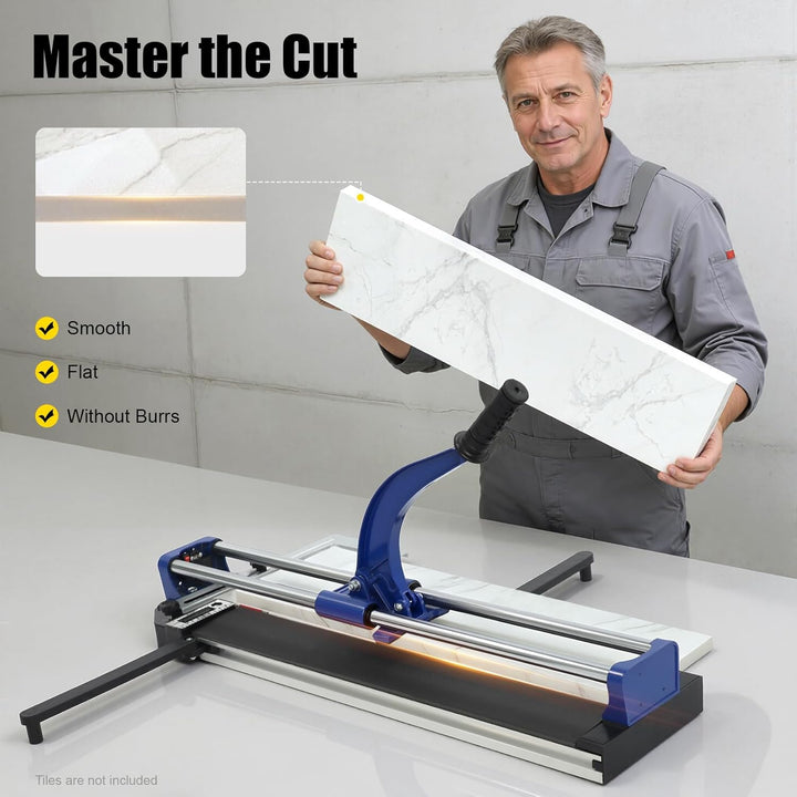 Fliesenschneider 800mm, Manuelle Fliesenschneidmaschine mit Infrarot-Positionierung, präzise & gratf
