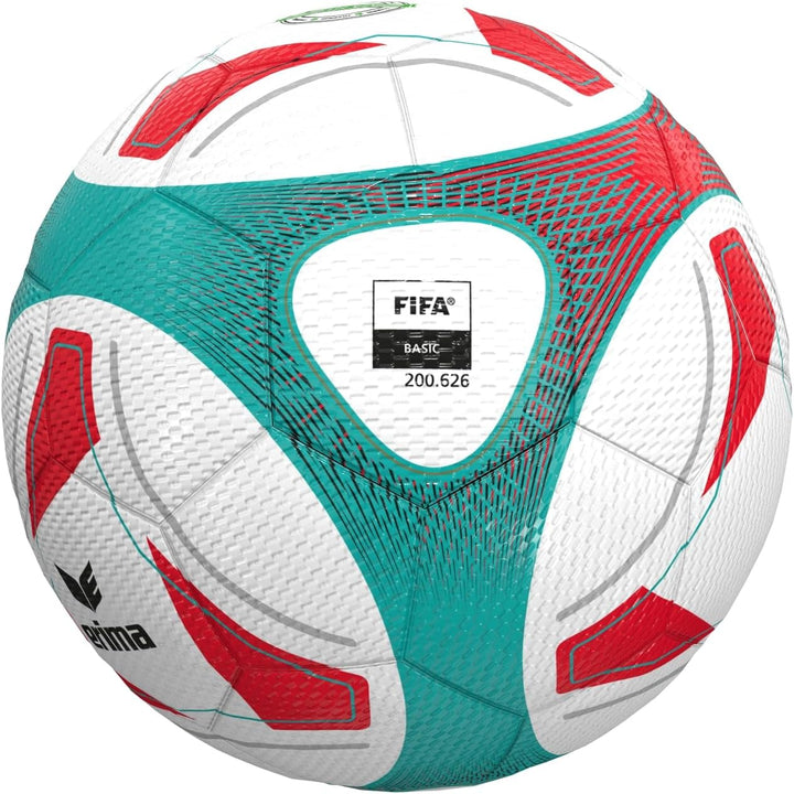 Erima Unisex – Erwachsene Hybrid Training Fussball 5 rot/hellblau, 5 rot/hellblau
