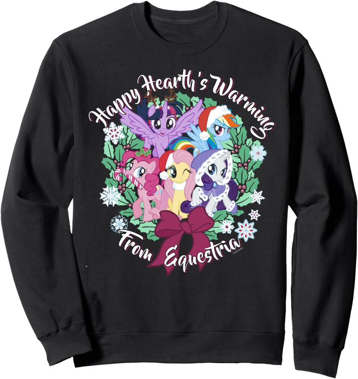 My Little Pony Christmas Happy Hearth's Warming Wreath Sweatshirt