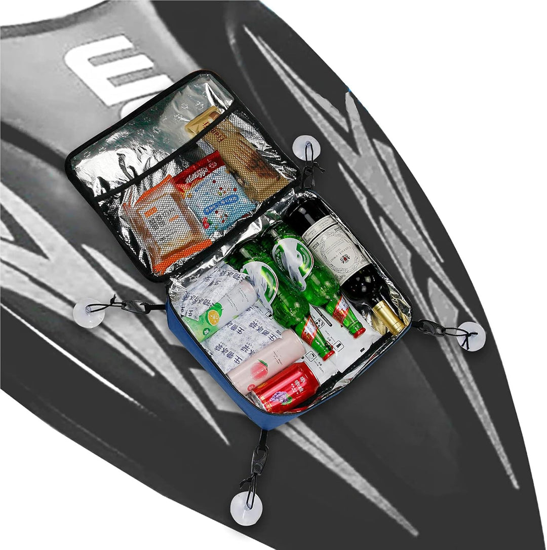 Sup Cooler-Deck Tasche (blau) Kapazität 11 L, wasserdichte Handytasche, Netztasche oben, tragbare Sa